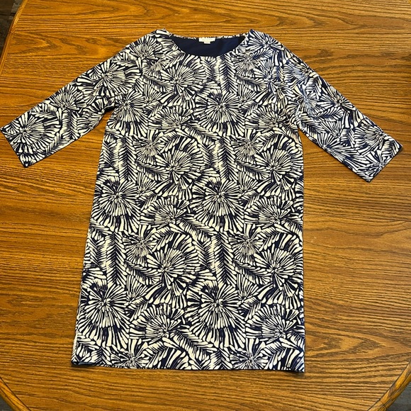 Garnet Hill Silk Midi Dress 3/4 Sleeve - Picture 3 of 10